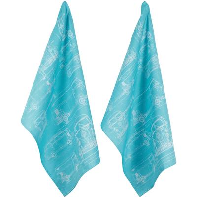 Geschirrtuch PAD "CULTURE", blau, B:50cm H:1cm L:70cm, 100% Baumwolle, Geschirrtücher, Geschirrtuch, 100% Baumwolle, 50x70 cm