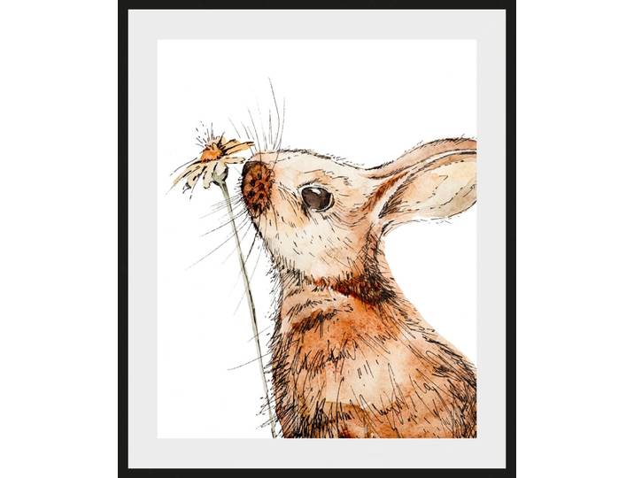 Bild QUEENCE Agilo , braun (farbe rahmen: schwarz, farbe bild(er): braun), B:30cm H:40cm, Acrylglas, Holz, Papier, Bilder, Bild, HD Premium Poster-Druck inkl. Holzrahmen