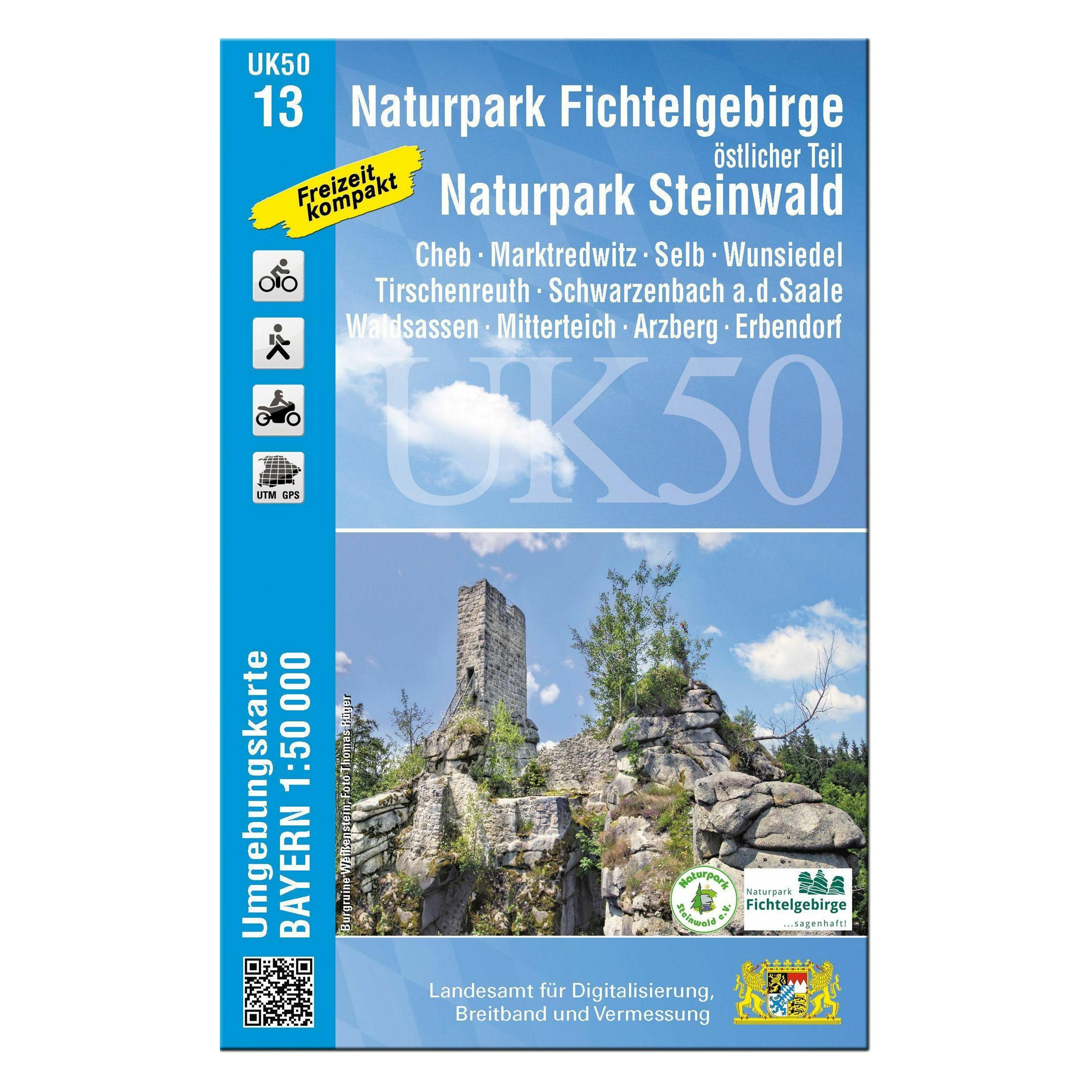 LDBV Bayern Topographische Karte Bayern Naturpark Fichtelgebirge, östlicher Teil, Naturpark Steinwald (40672804)