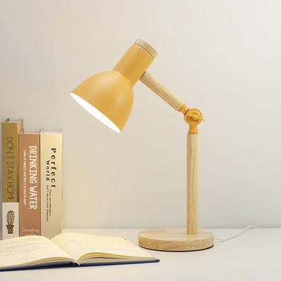 Inspired Living Nordic Wood Adjustable Desk Lamp For Reading, Study & Bedside Lighting yellow au