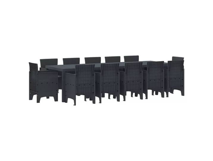 VidaXL - Outdoortisch-set polypropylen, One Size, Anthrazit