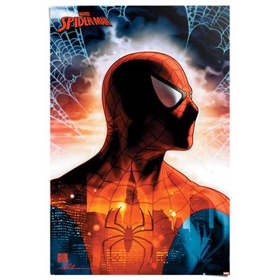 Poster REINDERS "Spiderman - protector of the city", rot (farbe bild(er): rot), B:61cm H:91,5cm T:0,1cm, Papier, Bilder, Poster