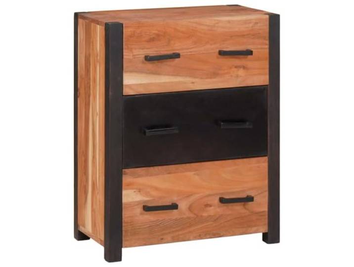 GFMGUEMV Sideboard Braun 55 x 30 x 75 cm Massivholz Akazie Massives Akazienholz, Schubladen mit D-Zugriffen, stabile Eisenbeine, natürliche Holzmaserung, vielseitig einsetzbar