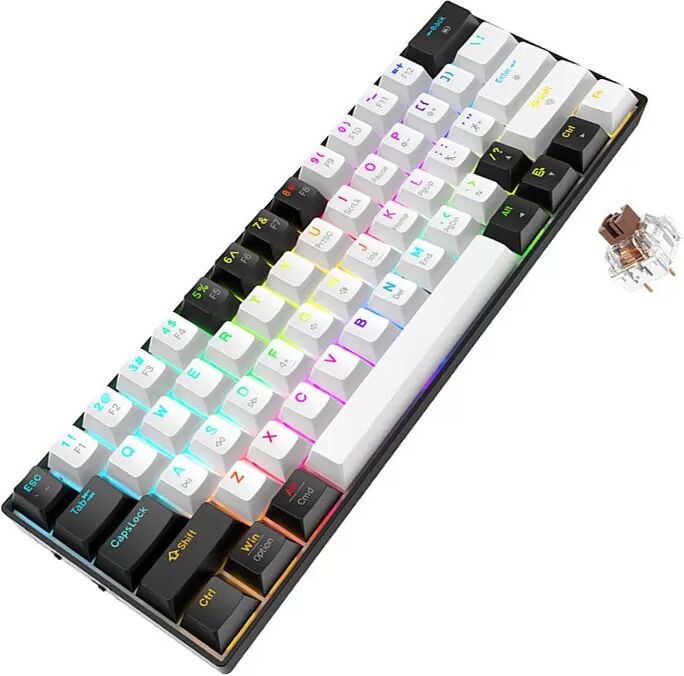 INF Clavier Mécanique RGB Bluetooth Triple Mode 61 Touches - Compact, Portable et Silencieux