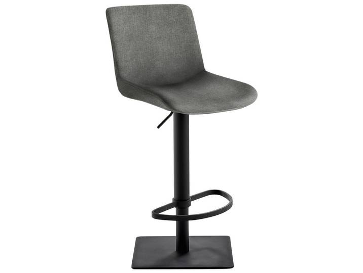 Novel Barhocker, Schwarz, Salbeigrün, Metall, eckig, Drehteller, Säule, 41x80-95x49 cm, Sitzfläche 360° drehbar, Stoffauswahl, Typenauswahl, Esszimmer, Barmöbel, Barhocker