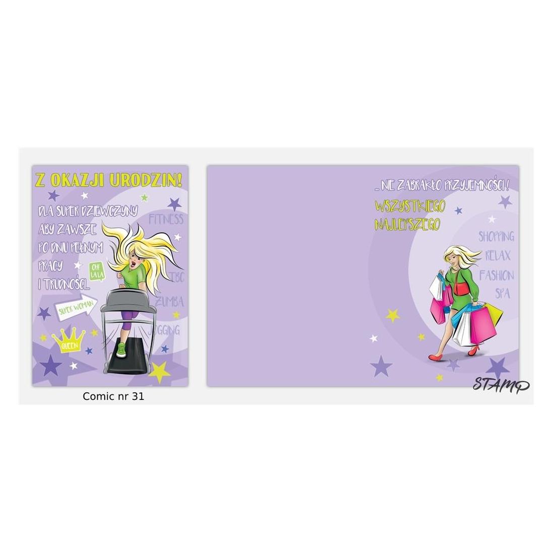 Stamp Comic B6 Karte + Umschlag Muster Nr. 31 Geburtstag (47995906)