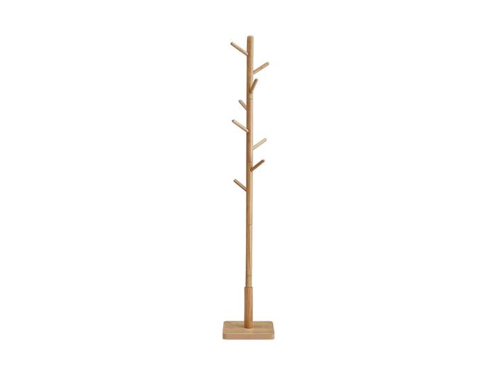 Garderobenständer VASAGLE mit 8 Haken , beige (natur), B:30cm H:175cm T:30cm, Kunststoff, MDF, Garderobenständer, Garderobenständer