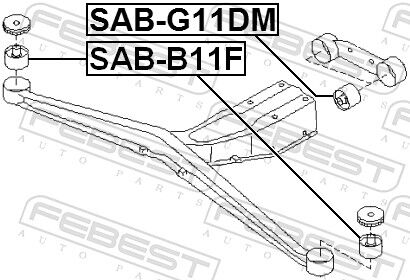 Febest Lagerung, Differential Sab-G11dm Für Subaru