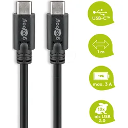GOOBAY 67976 - Daten & Ladekabel, C Stecker auf C Stecker, 1 m