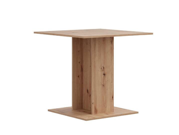 Esstisch HOME AFFAIRE Capua, Esstisch, Küchentisch, Bistrotisch, Speisetisch , braun (artisan eiche, artisan eiche, artisan eiche), B:80cm H:75,5cm T:80cm, Tische, Esstisch, Leicht zu bewegen, ideal für kleine Räume, Masse: 80 x 80 cm
