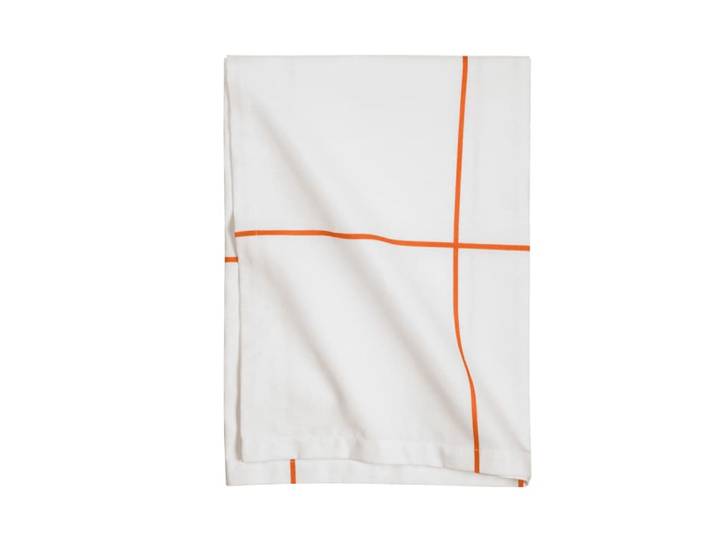 Nappe rectangulaire 140 x 100 cm en mélange coton/lin orange peel