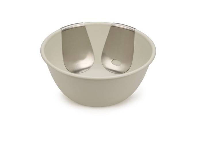 Salatschüssel Joseph Joseph Grau Edelstahl 30 cm 14 cm - Farbe: steingrau - Material: Edelstahl/Polypropylen