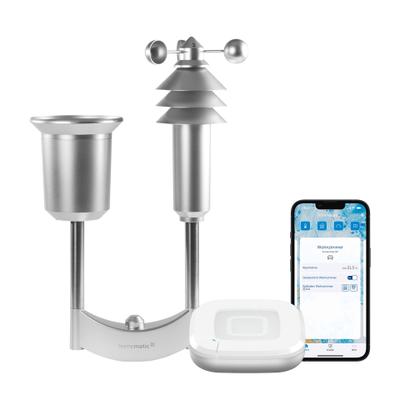 HOMEMATIC IP Smart-Home-Zubehör "Access Point + Wettersensor – plus", silber (weiß), B:28,5cm H:32cm T:40,5cm, Smart-Home-Stationen