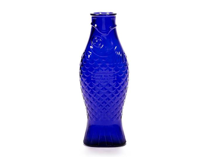 Serax - Fish & Fish Glasflasche, 850 ml, kobaltblau