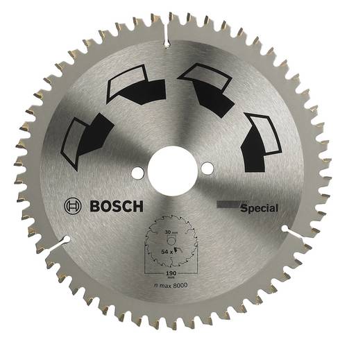 Bosch Accessories Special 2609256892 Hartmetall Kreissägeblatt 190 x 30mm Zähneanzahl: 54 1St.