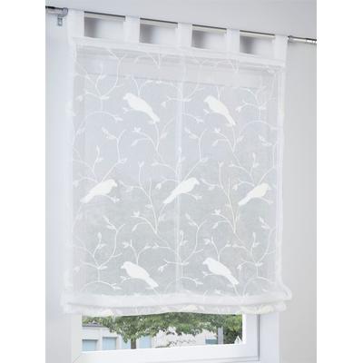 Raffrollo HEINE HOME Gr. 5, beige (creme), B:120cm H:140cm, Raffrollos