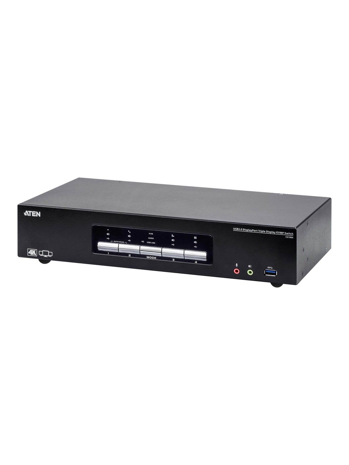 ATEN 4P USB3.0 4K DP TRIPLE VIEW KVMP SW