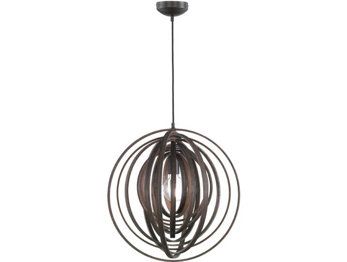 LED Hanglamp - Trion Bola - E27 Fitting - Rond - Mat Donkerbruin Hout