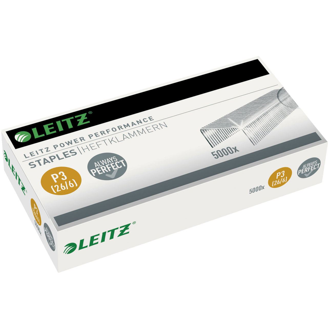 Leitz Heftklammern 26/6, verzinkt, Großpackung