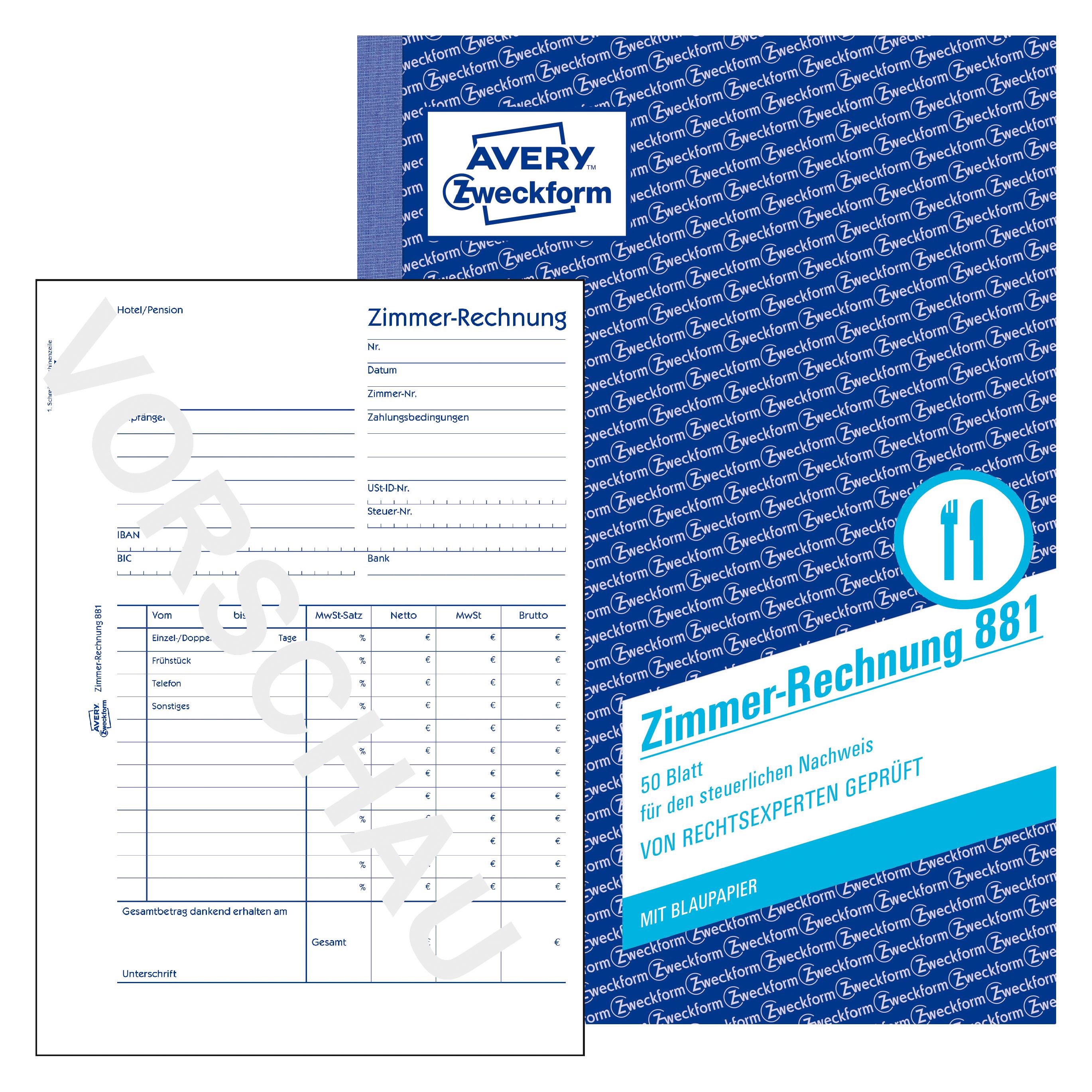 Avery Zimmerrechnung (50x) (21139111)