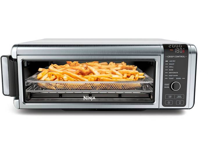 NINJA Heißluftfritteuse Foodi 8-in-1-Fritteuse Multiofen SP101EU, 2400 W, Kapazität 1,0 kg oder 33 cm Pizza, incl. Zubehör
