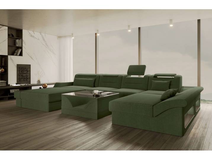 Wohnlandschaft Monza U Form Stoffsofa