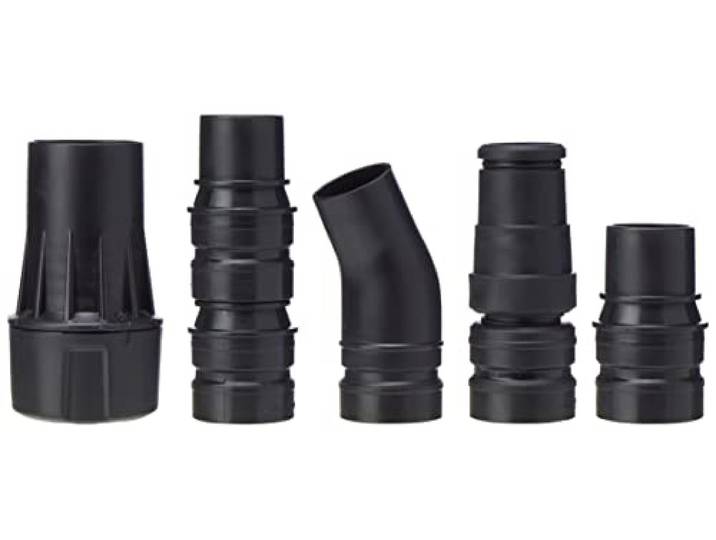 Dewalt Adapterset hout DWV9220 (voor industriële stofzuiger, directe verbinding met compatibele DEWALT gereedschappen, voorkomt het verdraaien van de zuigslang)