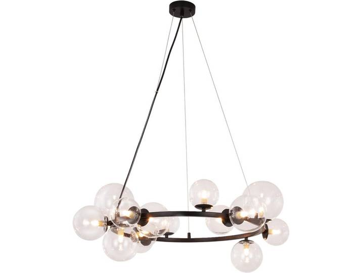 ZMH Pendelleuchte Oliver 80/79.5/171 cm, Transparent, Metall, G9, 79.5x171x80 cm, Lampen & Leuchten, Innenbeleuchtung, Hängeleuchten, Pendelleuchten