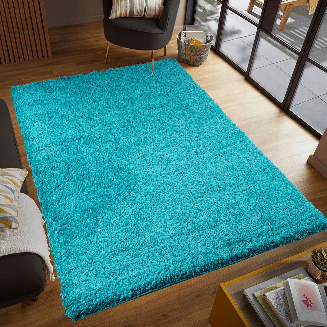 Langley Street Rectangle Area Rug Teal Rectangle 200 x 290 cm