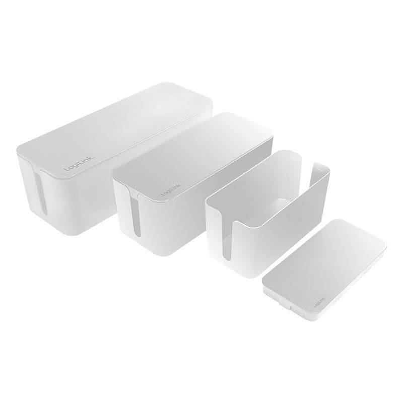 Logilink Kabelbox-Set, 3 Größen, weiß