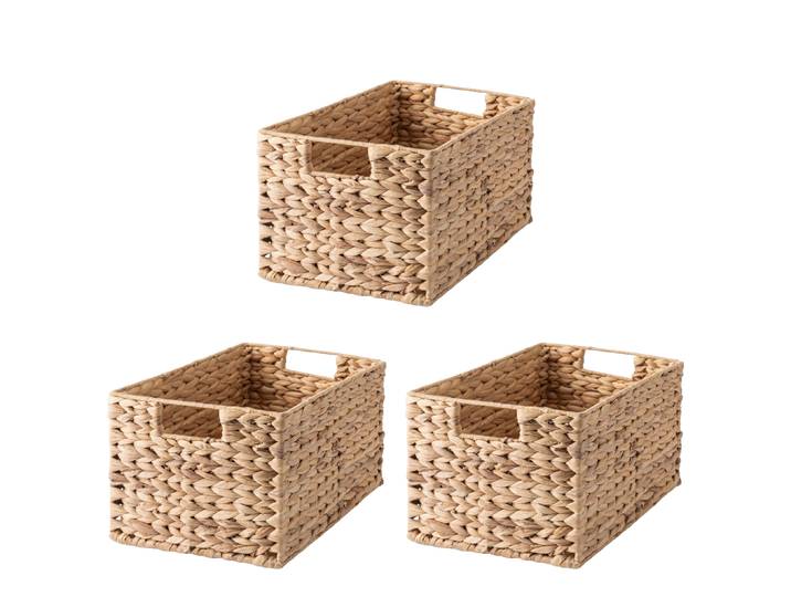 Aufbewahrungskorb NILE 32 x 23 x 19 cm 3er Set braun