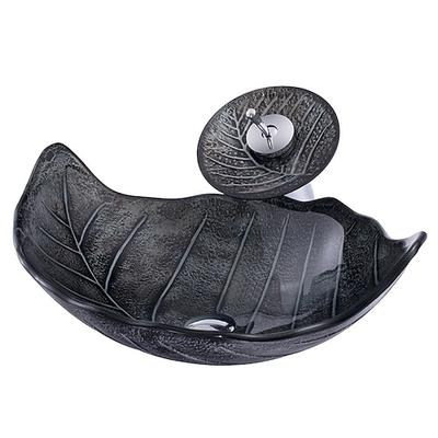 Waschbecken für Badezimmer / Armatur für Badezimmer / Einbauring für Badezimmer Moderne - Hartglas Rechteckig Vessel Sink