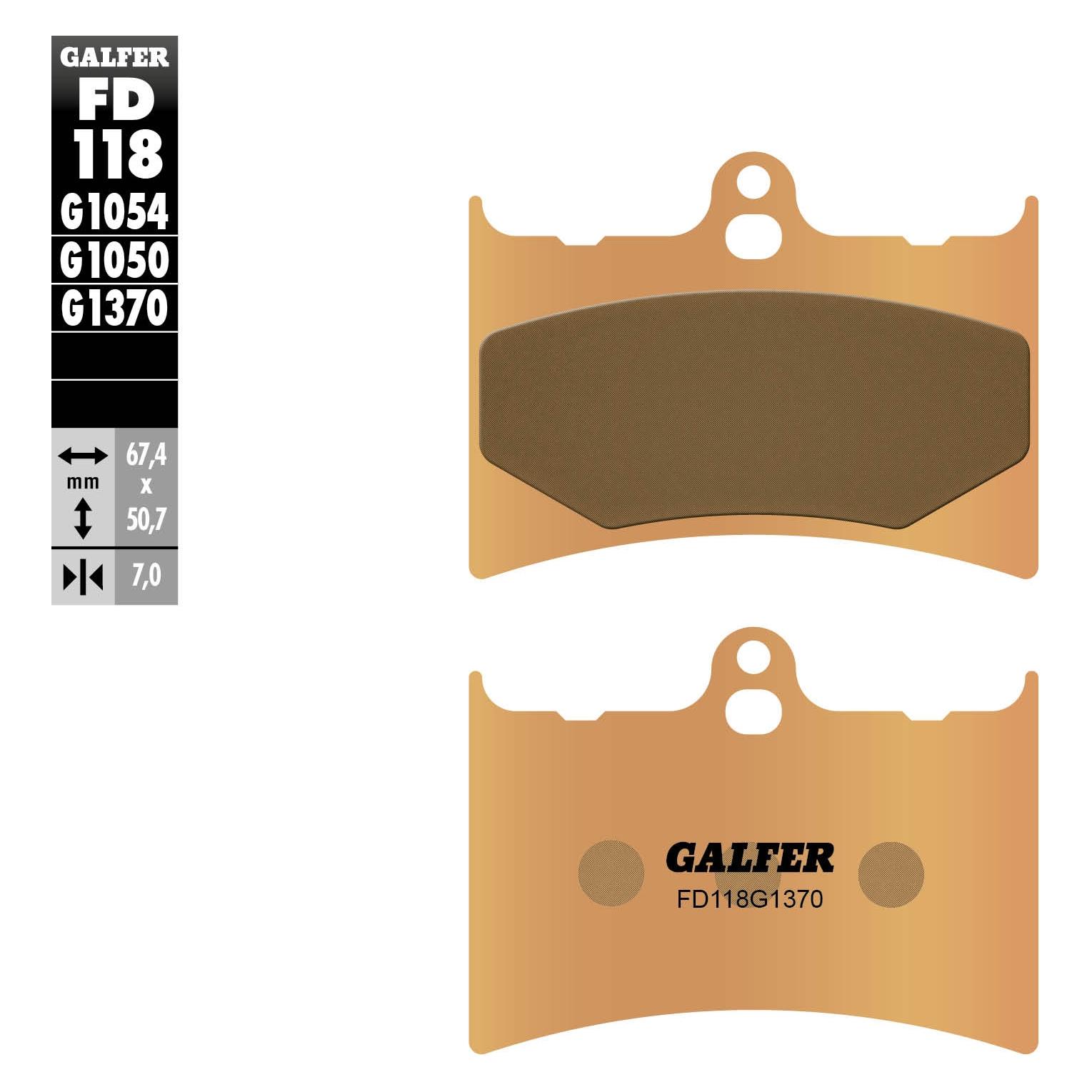 Galfer Bike BREMSBELAG GALFER SINTER FD118 G1370 (Sintermetall) (FD118-G1370)