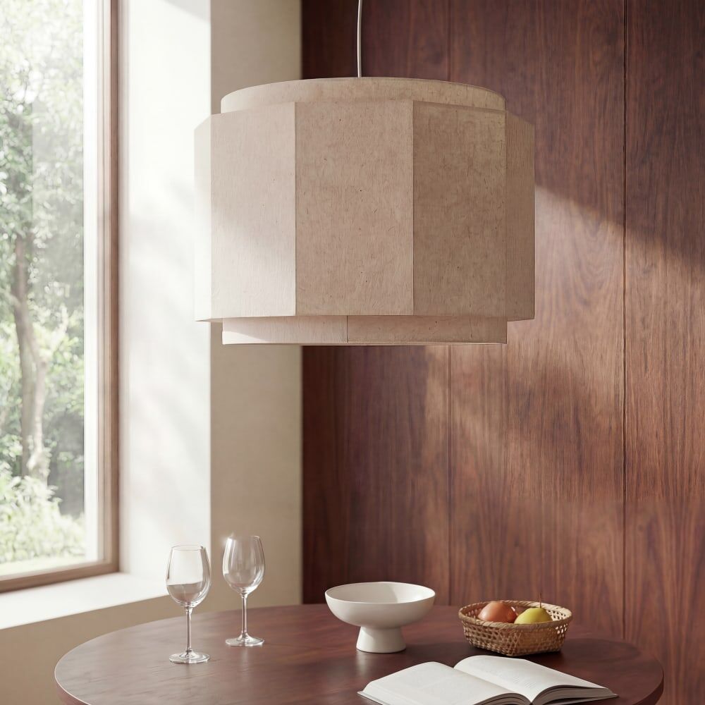 Maisons du Monde Suspension beige crème Beige 80x150x80cm