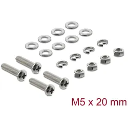 Delock Lüfterschrauben Set M5 x 20 mm 20-teilig