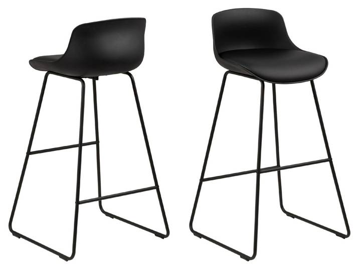 ebuy24 Barhocker 2er Set Time Barhocker schwarz. (2 St)