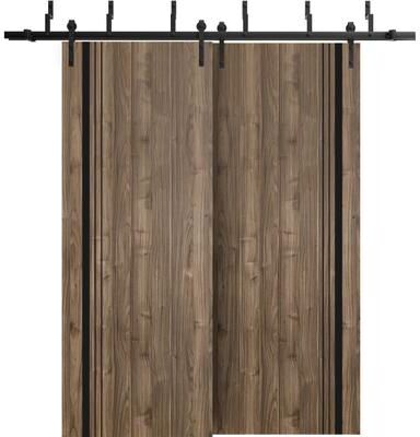 SARTODOORS Planum 0011 Walnut Wood Barn Bypass Doors