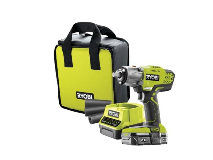 RYOBI Boulonneuse à chocs 18V One+ - batterie LithiumPlus 2.0Ah - chargeur R18IW3-120S