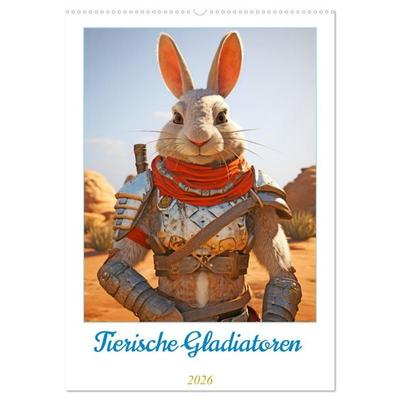 Tierische Gladiatoren (Wandkalender 2026 DIN A2 hoch), CALVENDO Monatskalender