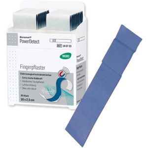 Wero Pflaster PowerDetect, 30 Strips, detektierbar, elastisch, atmungsaktiv, 16 x 2,5cm