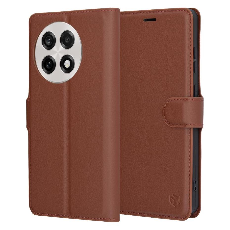 Techsuit - Leather Folio - OnePlus 13R - Brown (OnePlus 13R) (56364677)