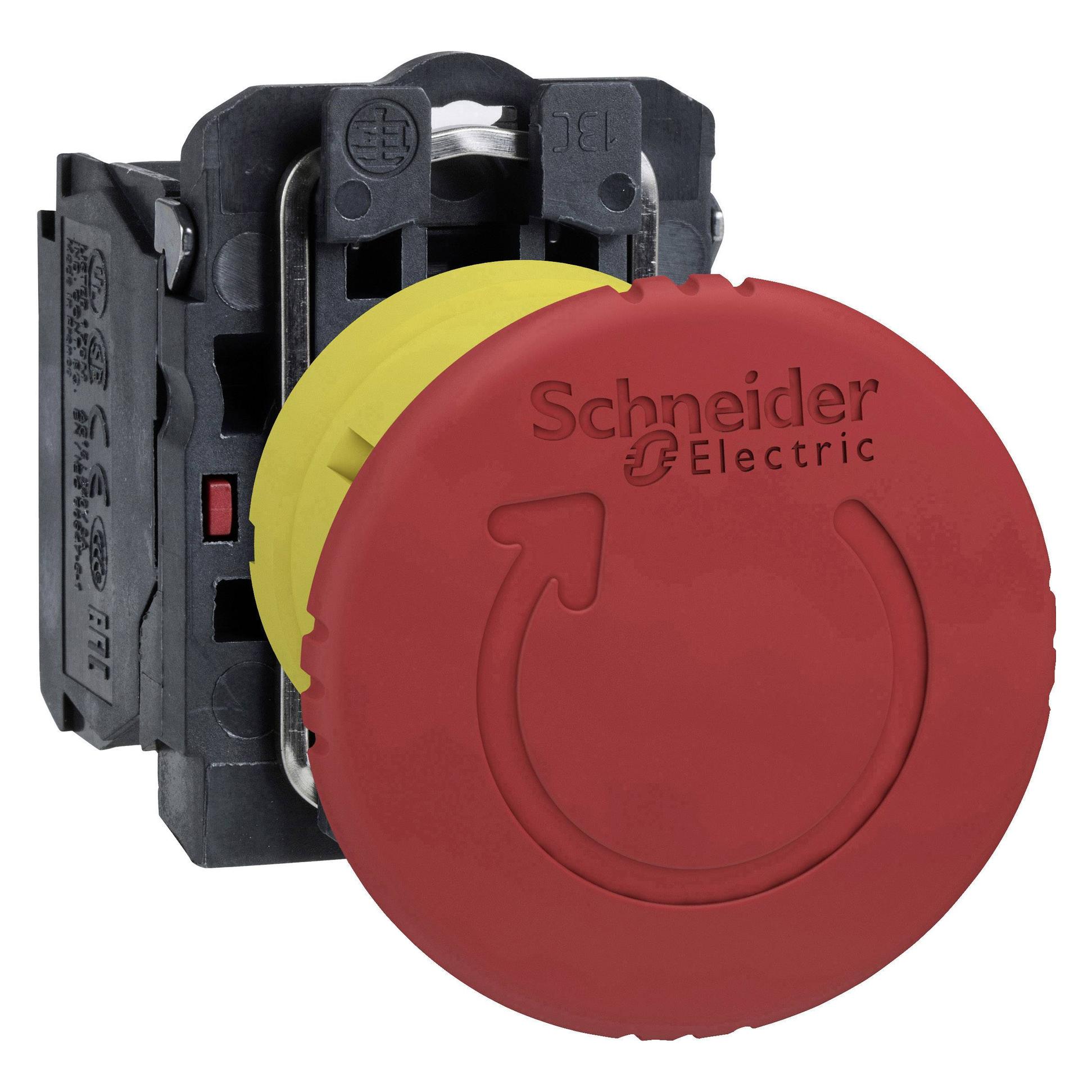 Schneider Electric Emergency Stop Twist release Red 2NC (XB5AS8444)