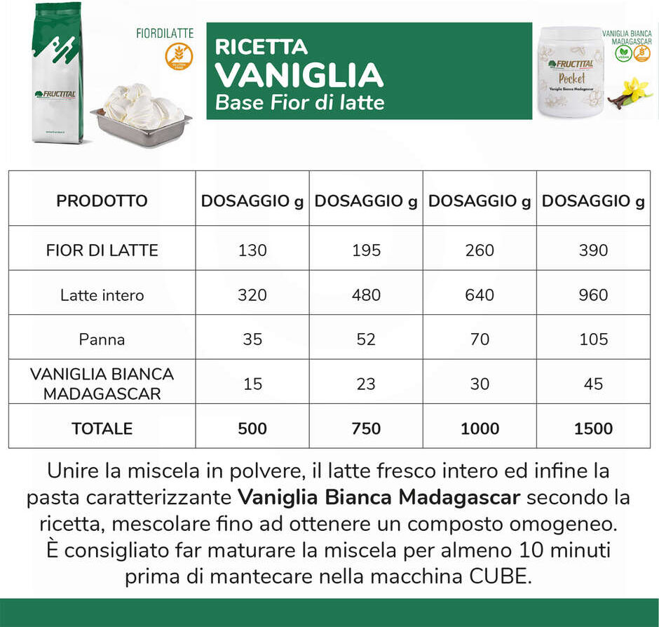 Fructital Pâte aromatisante Vanille Blanche de Madagascar (1,1 Kg)