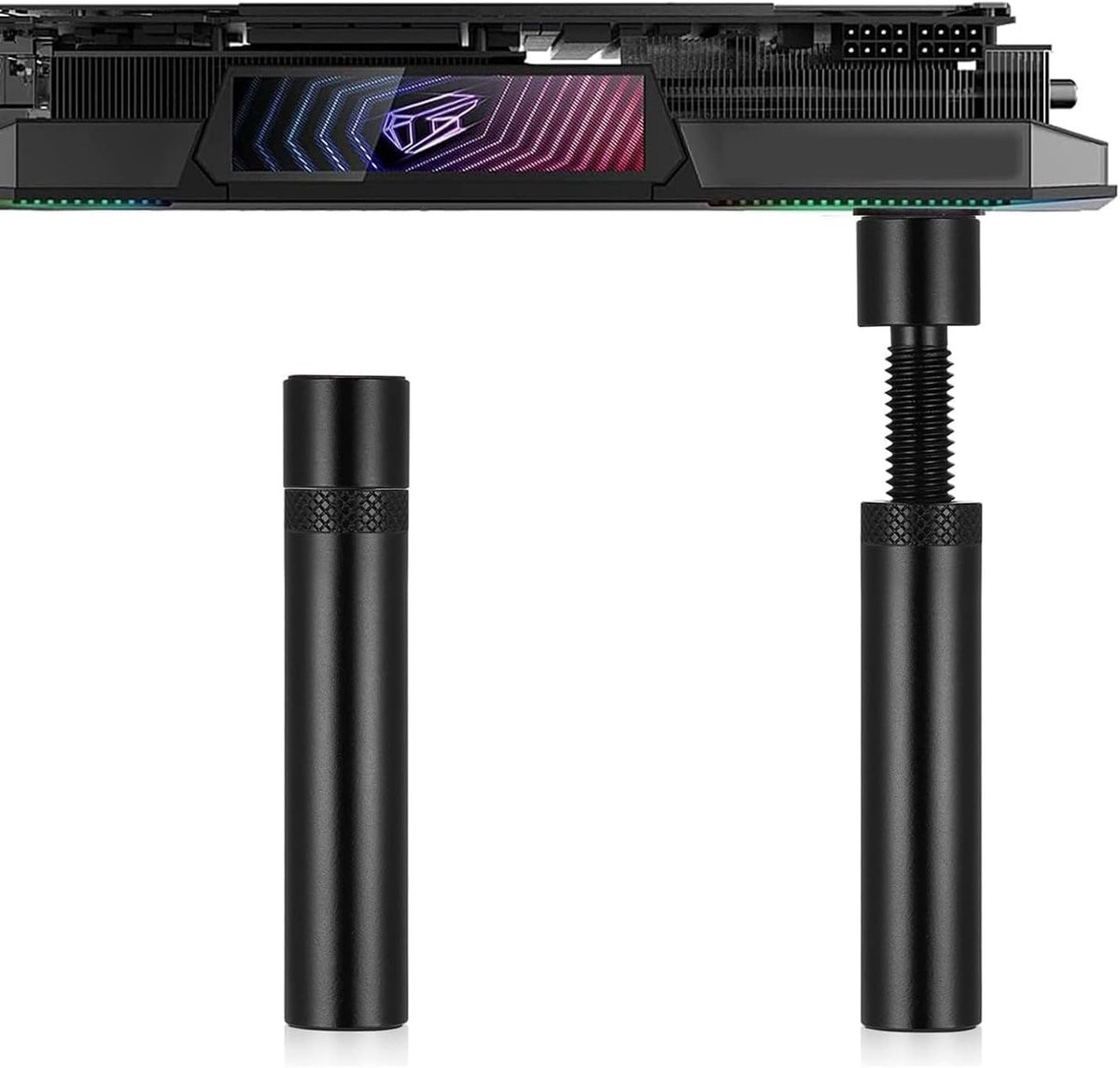 Verstelbare aluminium GPU steun voor bescherming van grafische kaarten in computerbehuizingen