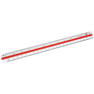 Wedo Dreikantmaßstab 5255001 Kunststoff, 30cm, Architekt 1, Teilung 1:20 bis 1:125
