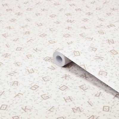 Vliestapete LAURA ASHLEY "Alphabet Dove Grey", grau, B:0,52m L:10m, Vlies, Tapeten, 10mx52cm