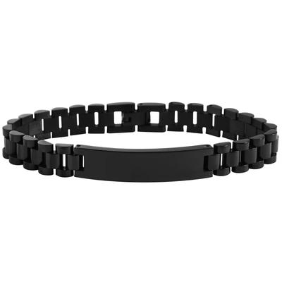 Gliederarmband ADELIA´S "Armband – Gliederarmband aus Edelstahl 21 cm", schwarz, Armbänder, Damen, 21cm, Edelstahl, Gliederarmband, Schöne Geschenkidee zum Geburtstag