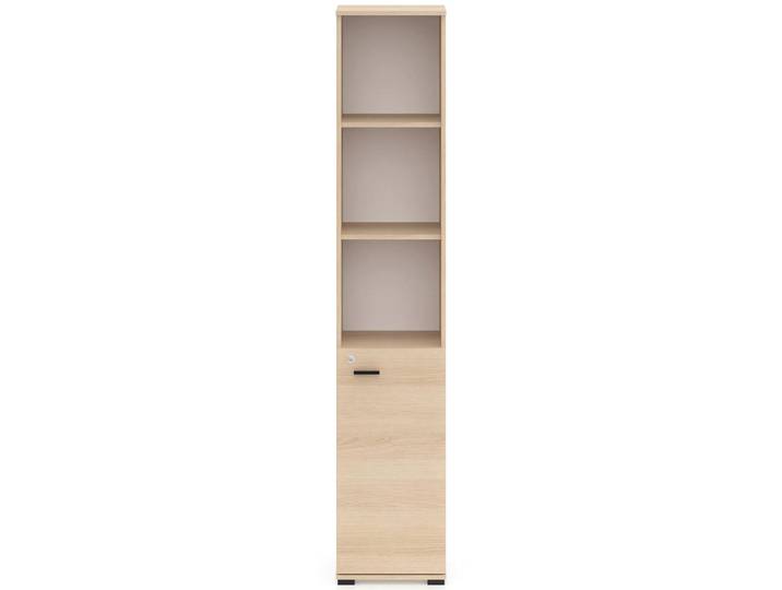 Selsey Standregal Odelis 39 cm, Beige, Kunststoff, 4 Fächer, Rechteckig, 39x203x33.7 cm, Wohnzimmer, Regale, Bücherregale