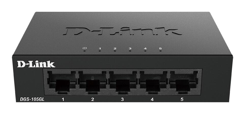 D-Link DGS-105GL/E, 5-Port Unmanaged Layer2 Gigabit Light Switch ohne IGMP