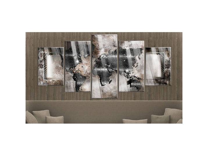 Tableau déco plexiglas Graphite Map Plexiglas Marron 100 x 50cm